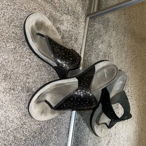 Dansko Black Flip Flops size 41